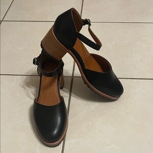 Elegant Black Ankle Strap Heels